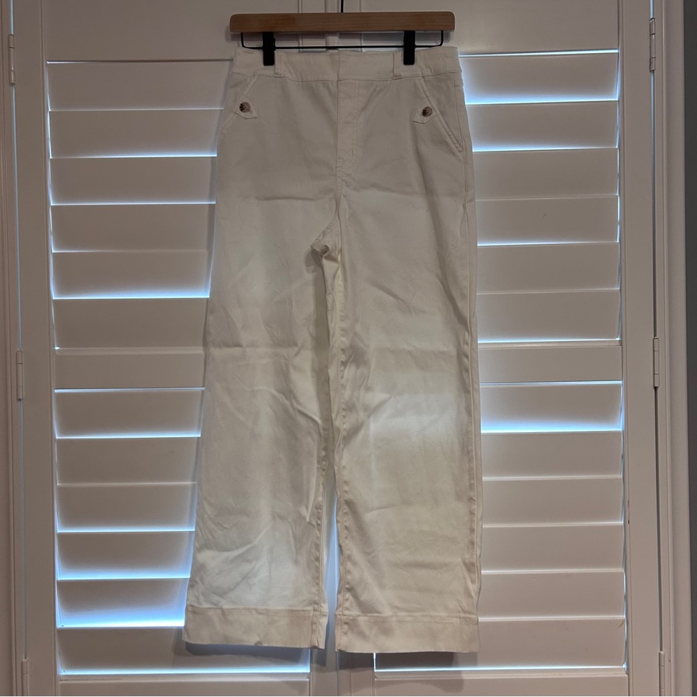SPANX White Wide Leg Cropped Pants - Picture 3 of 5